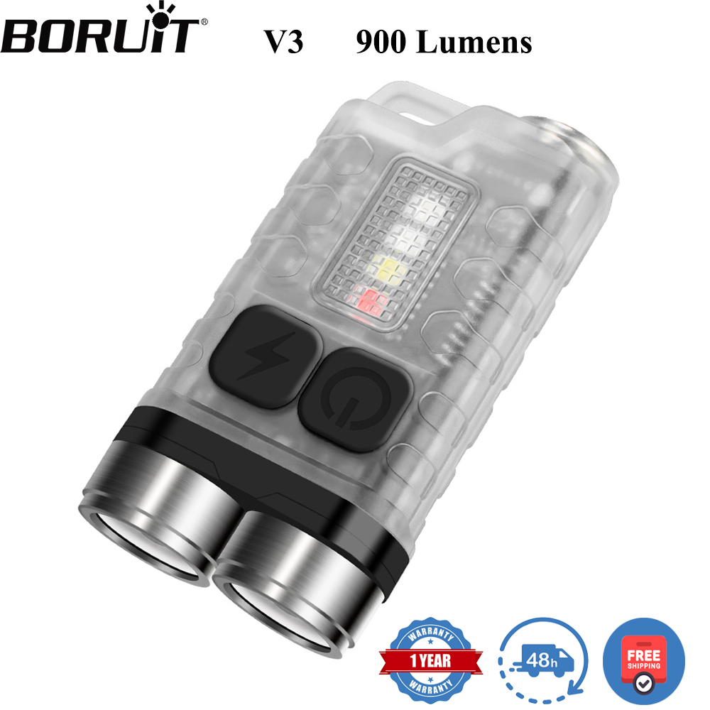 Keychain Flashlight - BORUiT V3 Gantungan Kunci LED Portabel