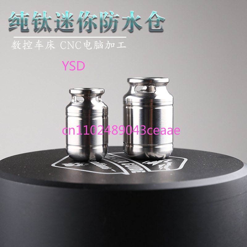 Edc Pill Carry - Wadah Pil Mini Titanium Tahan Air