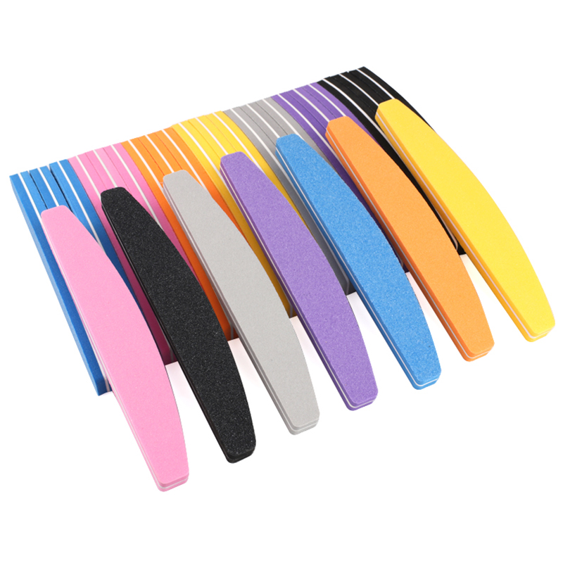 Nail File Titanium - 10/50Pcs Spons Pengikir Kuku Bentuk Perahu