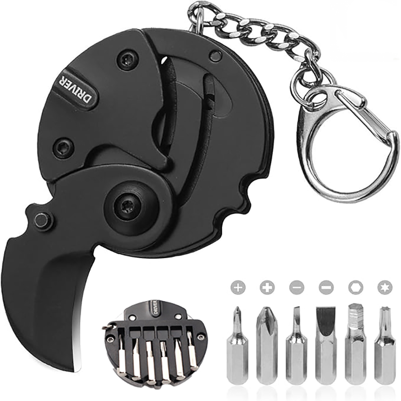 Edc Carry Coins - Alat Gantungan Kunci Lipat Multifungsi, Obeng