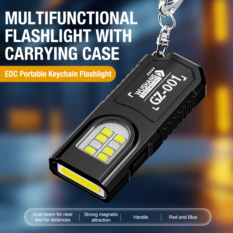 Keychain Flashlight - Senter LED COB Portabel dengan Gantungan