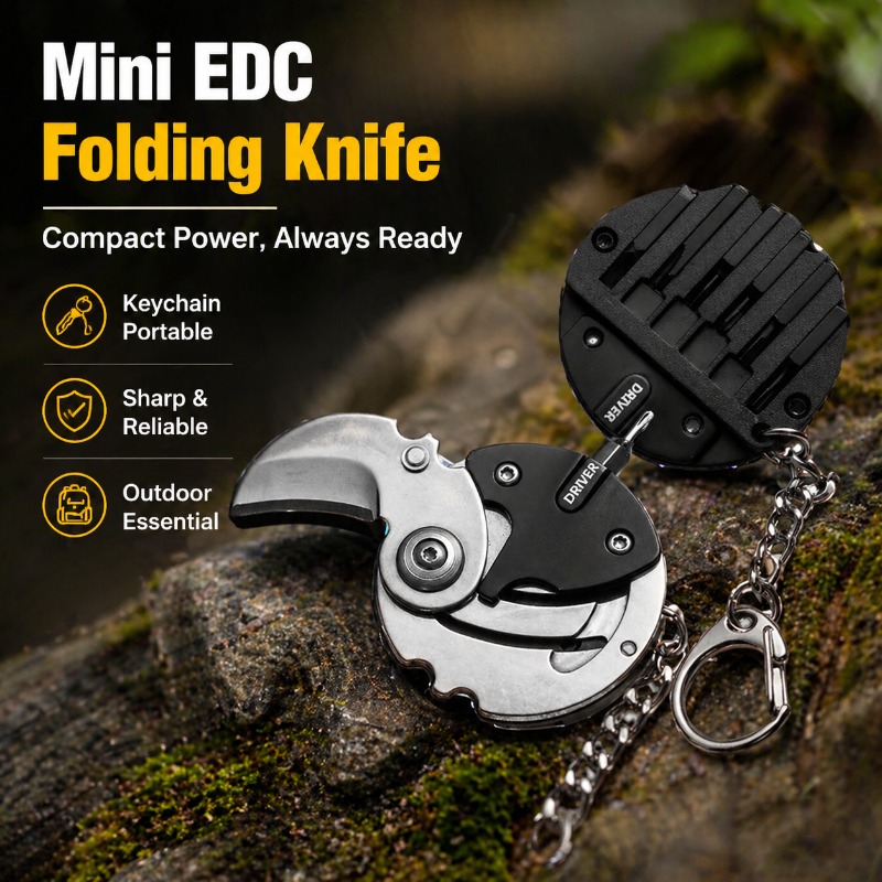 Edc Carry Coins - Pisau Lipat Outdoor Coin Pocket Tajam