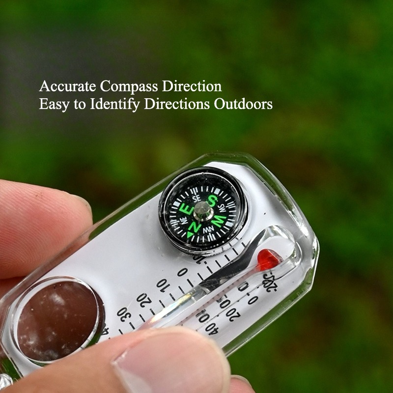 Compass Keychain Mini - Kompas Survival Outdoor Gantungan Kunci, Kompas