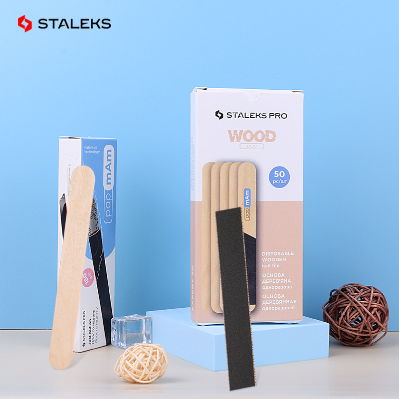 Nail File Titanium - Staleks Stik Papan Kayu Setrip Pasir