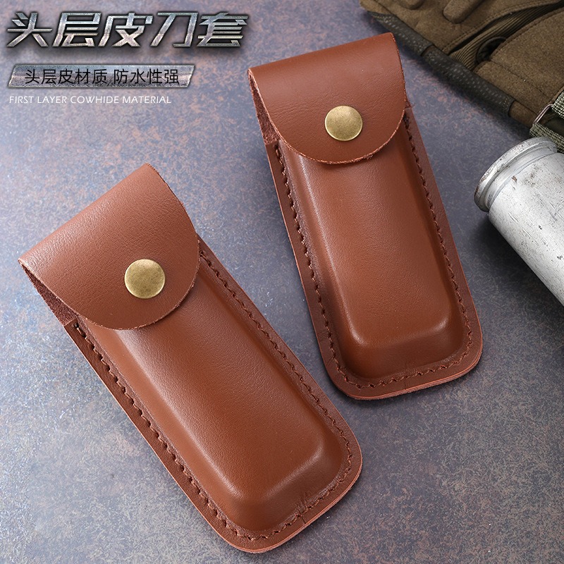 Edc Carry Belt Leather - Sarung Pisau Kulit Asli untuk Pisau