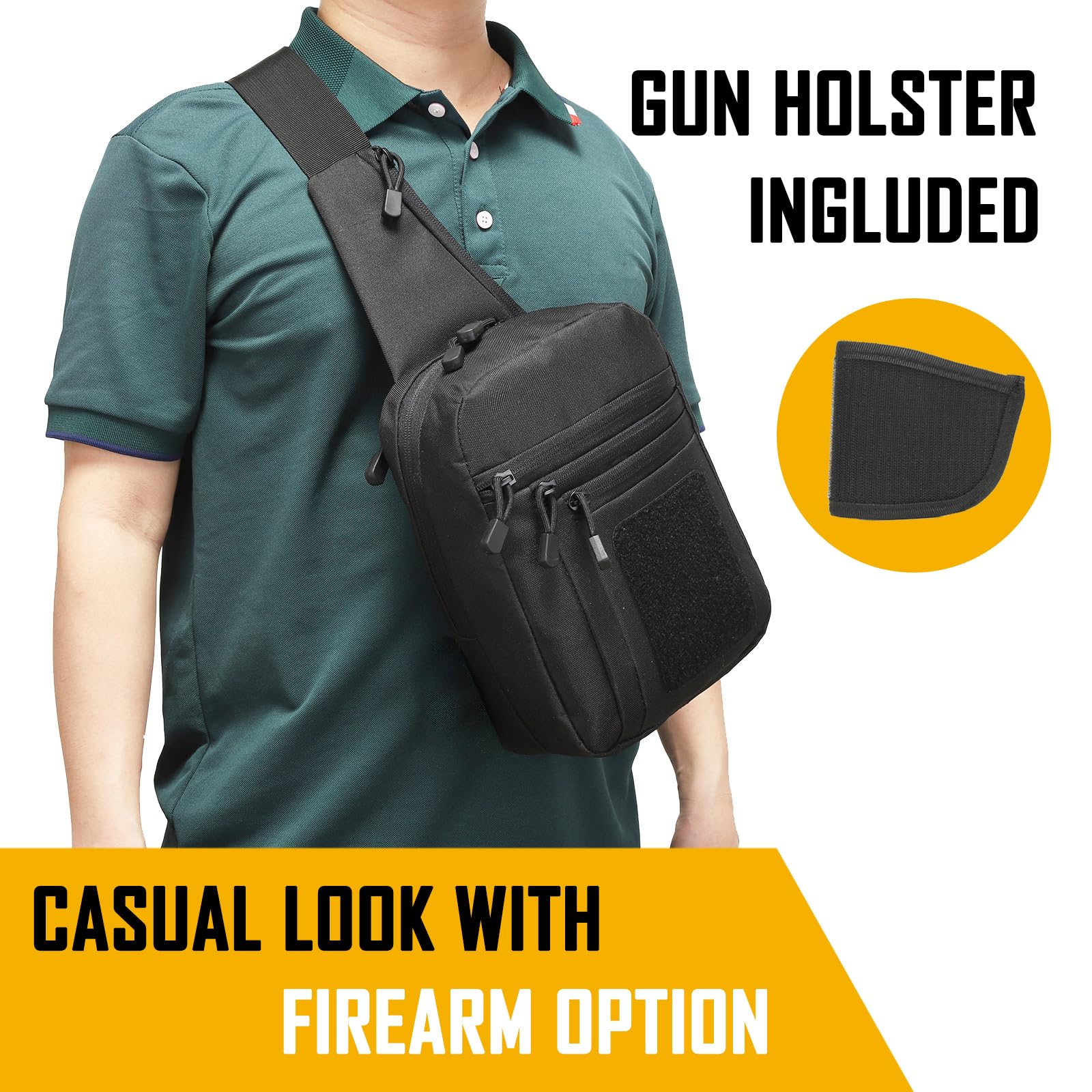Appendix Carry Edc - Tas Selempang Tersembunyi untuk Pria, Tas