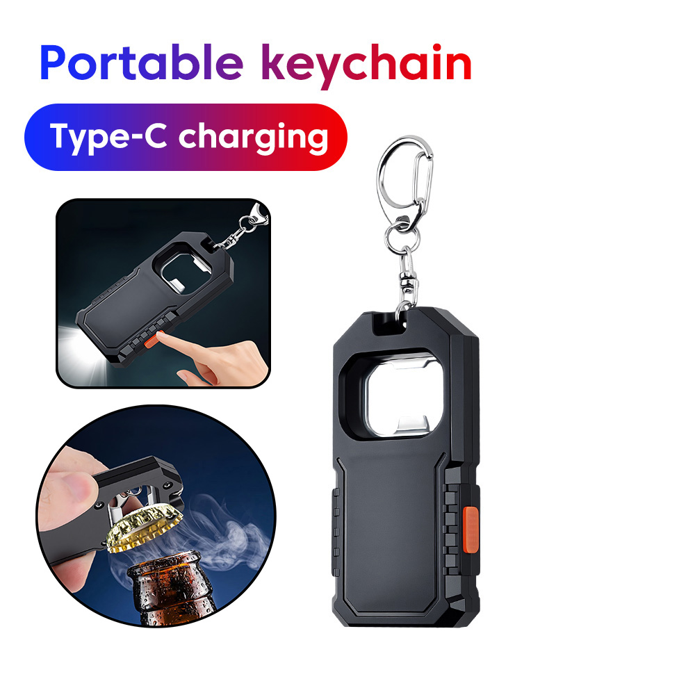 Keychain Flashlight - Senter Gantungan Kunci Multifungsi Portabel Pengisian