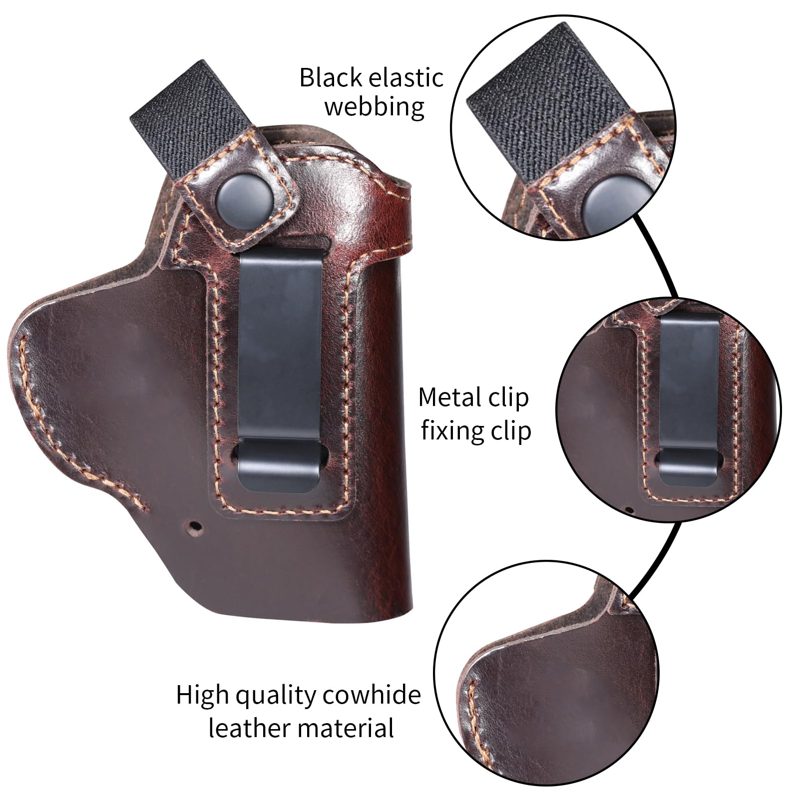 Sarung Glock Pembawa Tersembun - Edc Carry Belt Leather ulasan dan harga