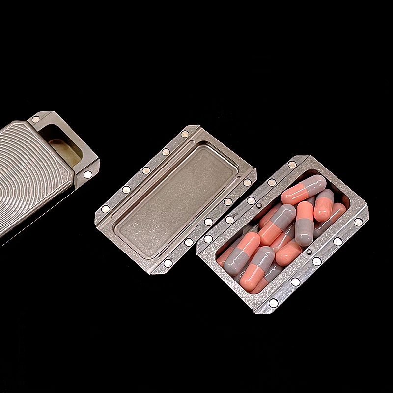 Baru TC4 Kotak Pil Obat Titani - Edc Pill Carry ulasan dan harga