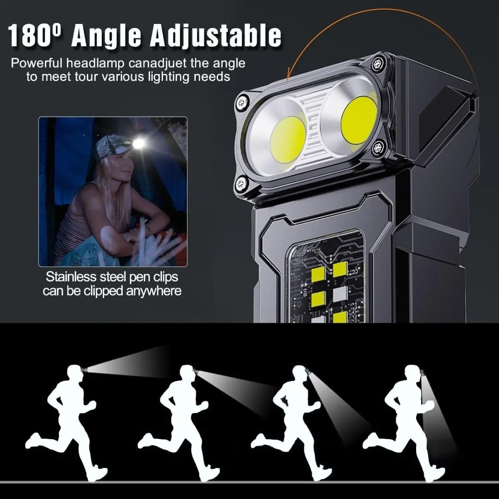 180 °   Senter LED Putar USB I - Keychain Flashlight ulasan dan harga
