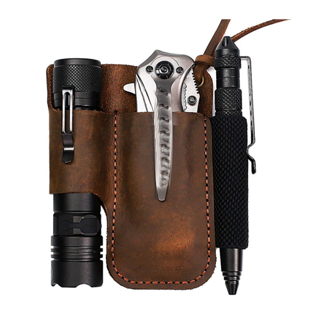 Sarung Multitool Kulit Sapi Ta - Edc Carry Belt Leather ulasan dan harga