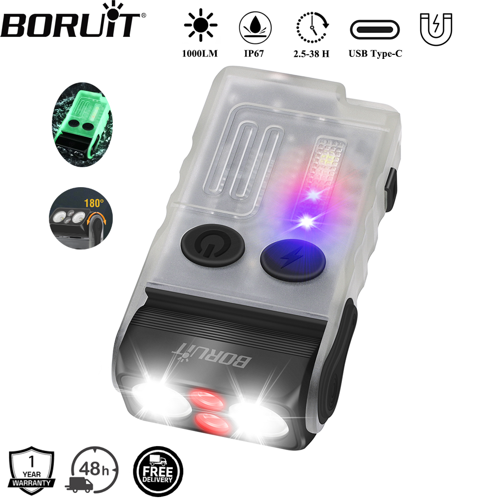 BORUiT V20 Buzzer EDC LED Gant - Keychain Flashlight ulasan dan harga