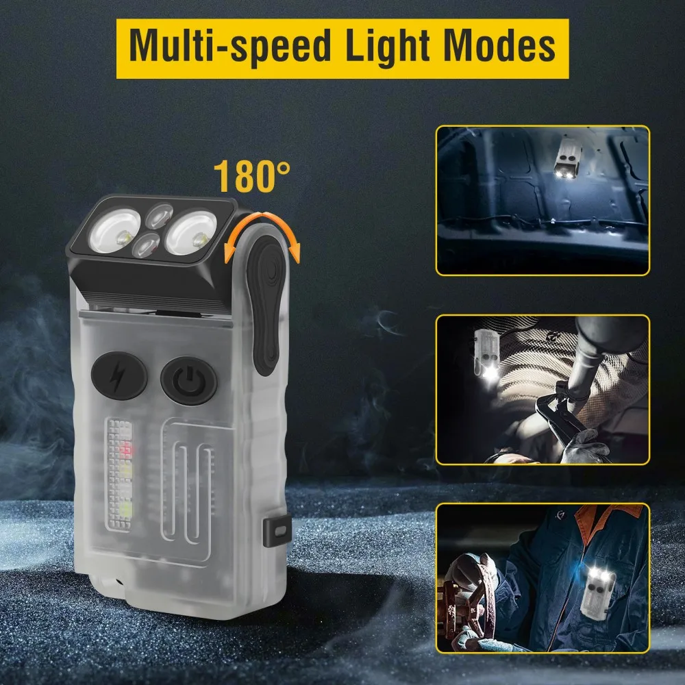 BORUiT V20 Buzzer EDC LED Gant - Keychain Flashlight ulasan dan harga