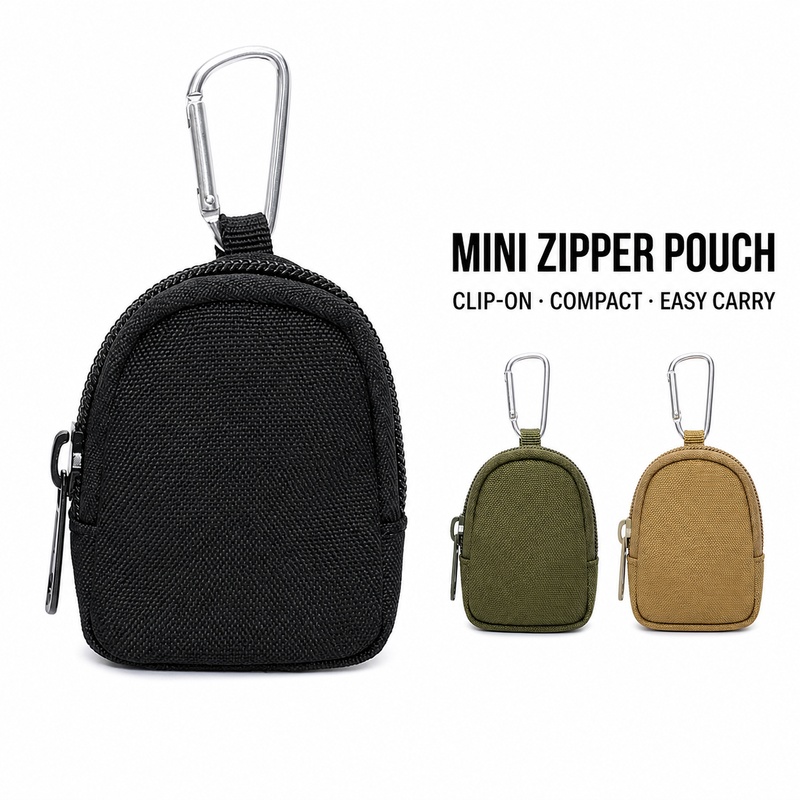 Dompet Koin Mini dengan Ritsle - Edc Carry Coins ulasan dan harga