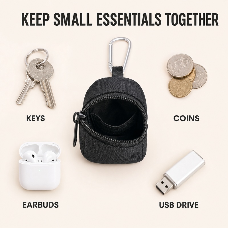 Dompet Koin Mini dengan Ritsle - Edc Carry Coins ulasan dan harga
