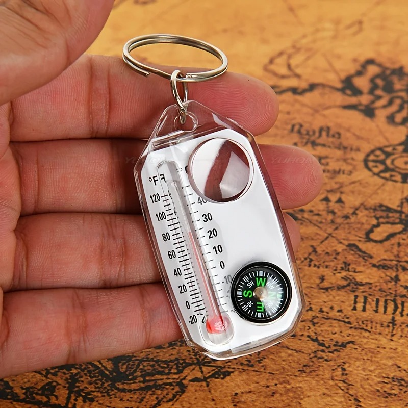 Kompas Gantungan Kunci 3 in 1  - Compass Keychain Mini ulasan dan harga