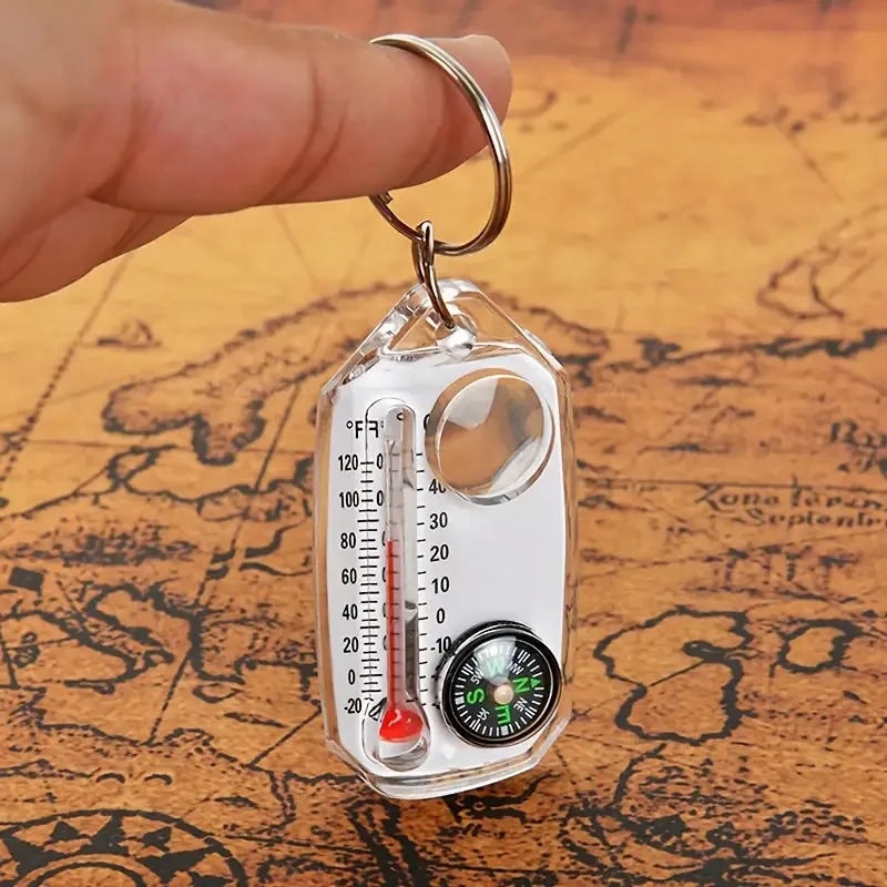 Kompas Gantungan Kunci 3 in 1  - Compass Keychain Mini ulasan dan harga