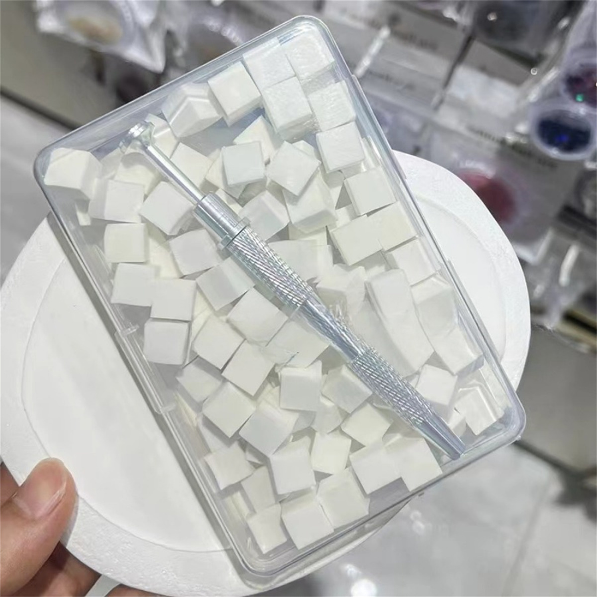 1set 100pcs Kapas Perawatan Ku - Nail File Titanium ulasan dan harga