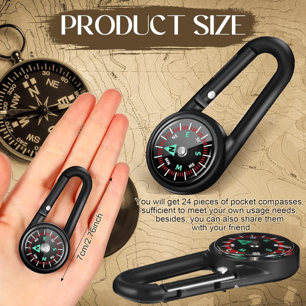 6-50 Buah Gantungan Kunci Komp - Compass Keychain Mini ulasan dan harga