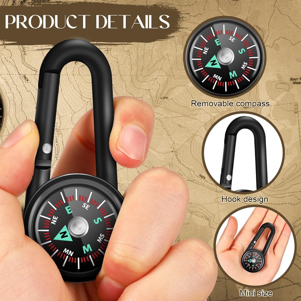 6-50 Buah Gantungan Kunci Komp - Compass Keychain Mini ulasan dan harga
