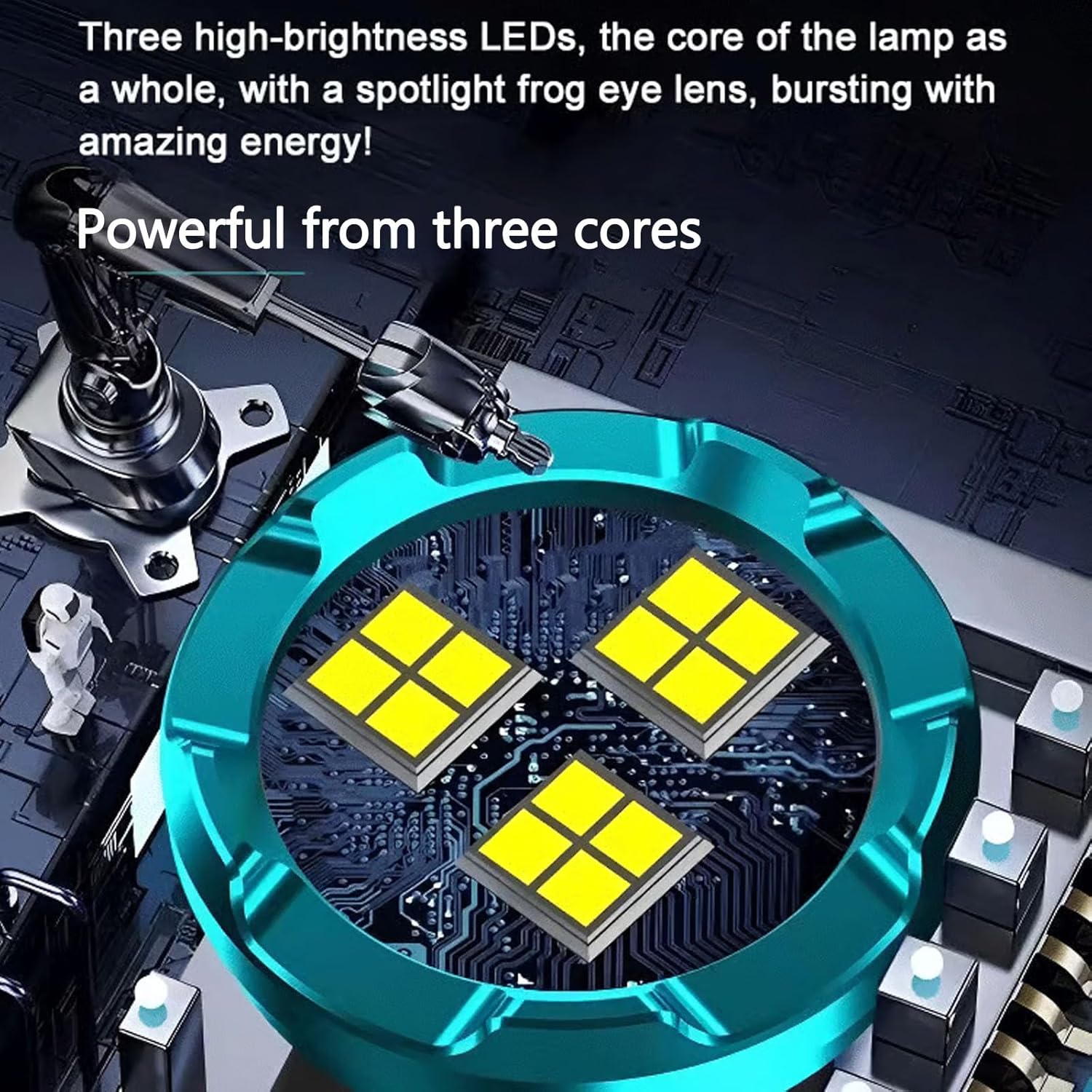 Senter Taktis Daya Tinggi 3LED - Keychain Flashlight ulasan dan harga