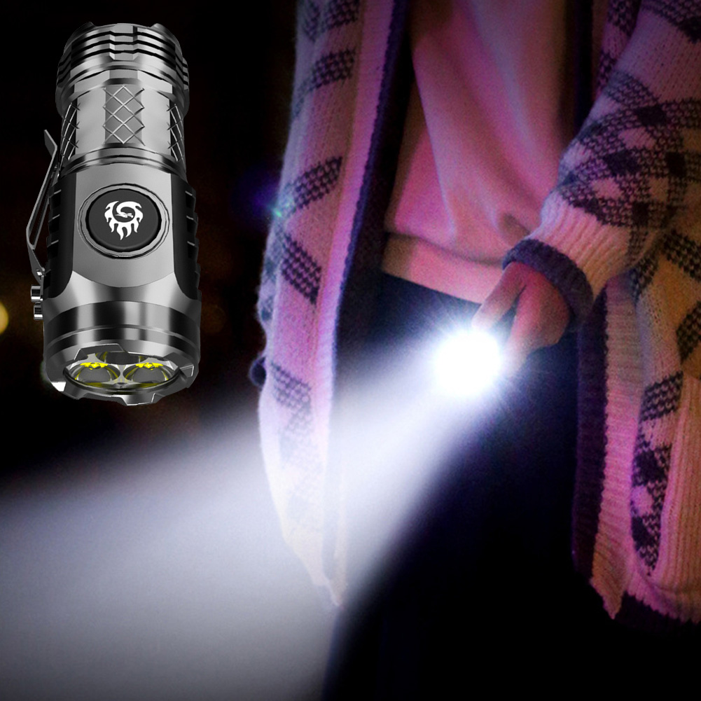 Senter Taktis Daya Tinggi 3LED - Keychain Flashlight ulasan dan harga