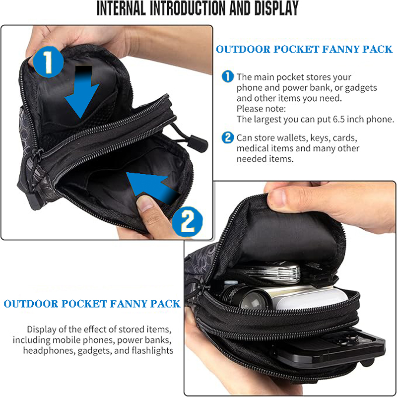 Tas Pinggang Kantong Molle Tak - Edc Deep Carry ulasan dan harga